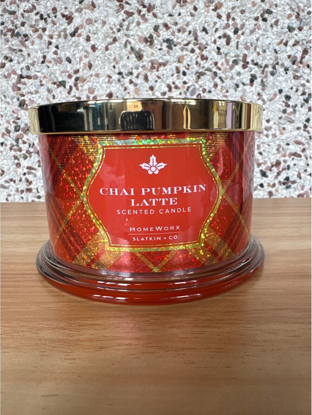 HomeWorx Slatkin Chai Pumpkin Latte 18oz 4-Wick Candle Fall Pumpkin Scent